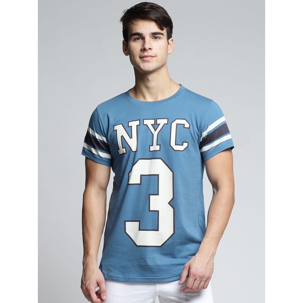 Difference of Opinion Varsity Print T-Shirt with Short Sleeves-men-clothing-tshirtsandpolos-tshirts-image-1