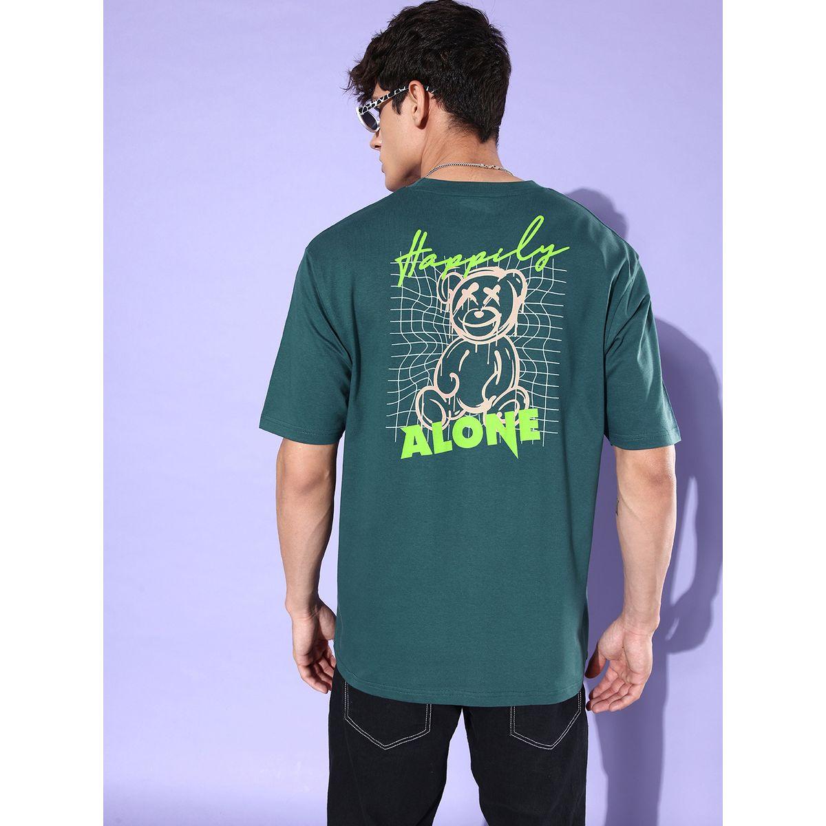 Dillinger X Styli  Oversized Happily Alone Graphic Print T-Shirt-men-clothing-tshirtsandpolos-tshirts-image-2