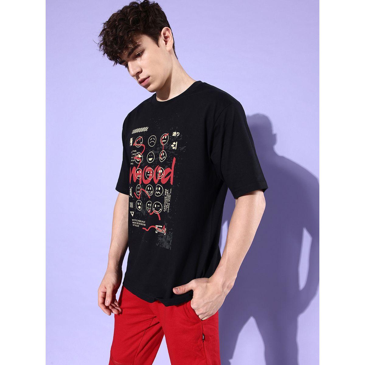 Dillinger Oversized Graphic Print T-Shirt with Short Sleeves-men-clothing-tshirtsandpolos-tshirts-image-1