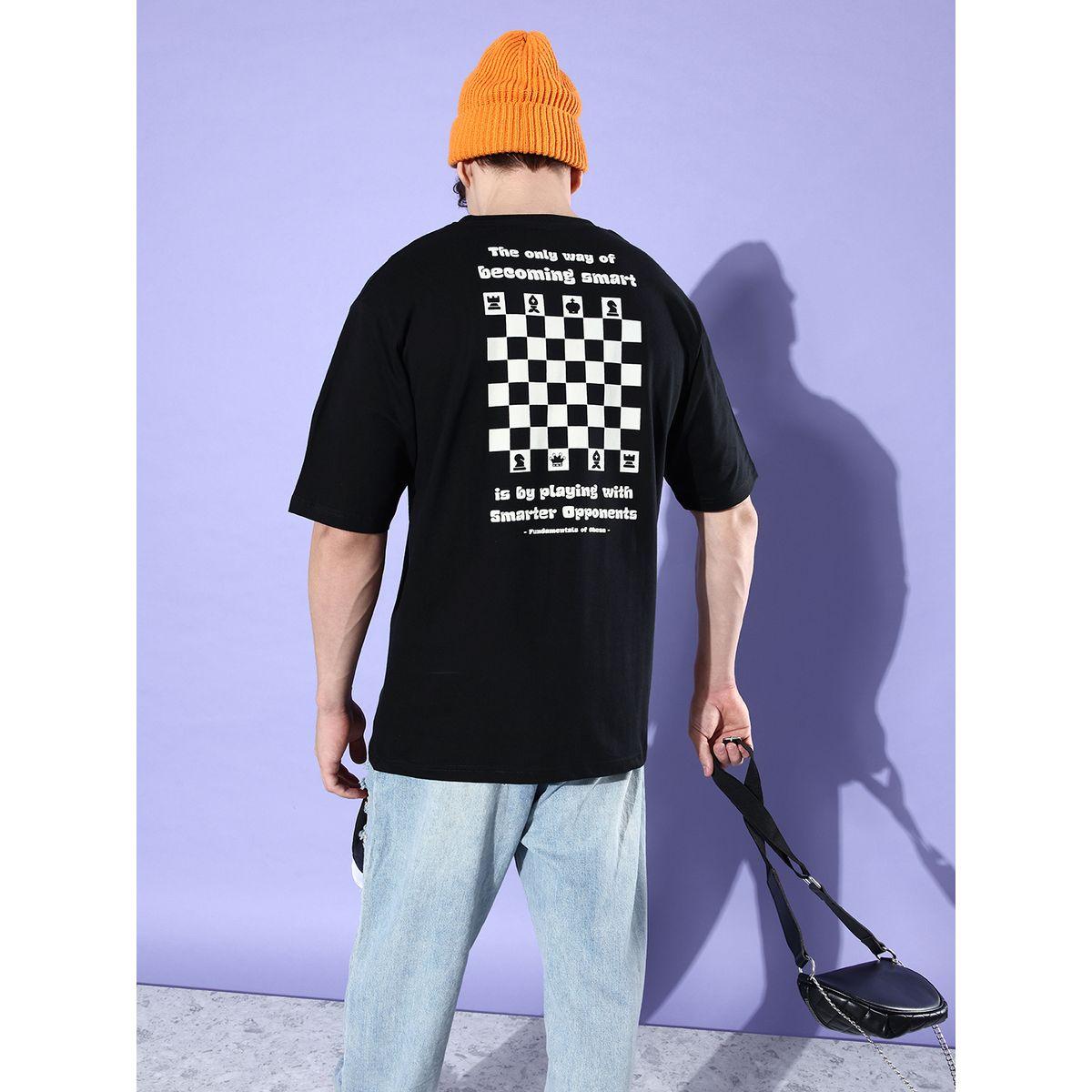 Difference of Opinion Oversized Back & Front Chess Graphic Print T-Shirt-men-clothing-tshirtsandpolos-tshirts-image-1