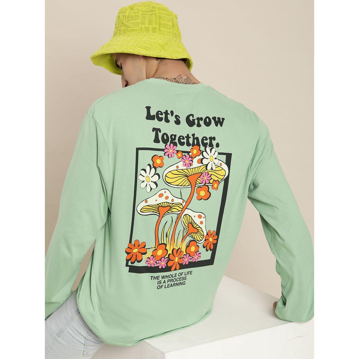 تيشيرت واسع بطبعة كتابة واكمام طويلة-men-clothing-tshirtsandpolos-tshirts-image-1