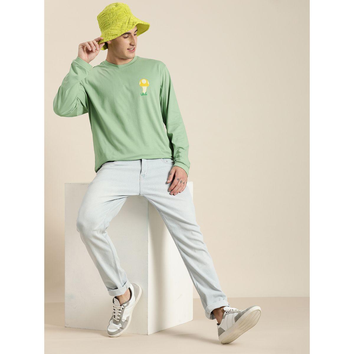 تيشيرت واسع بطبعة كتابة واكمام طويلة-men-clothing-tshirtsandpolos-tshirts-image-3