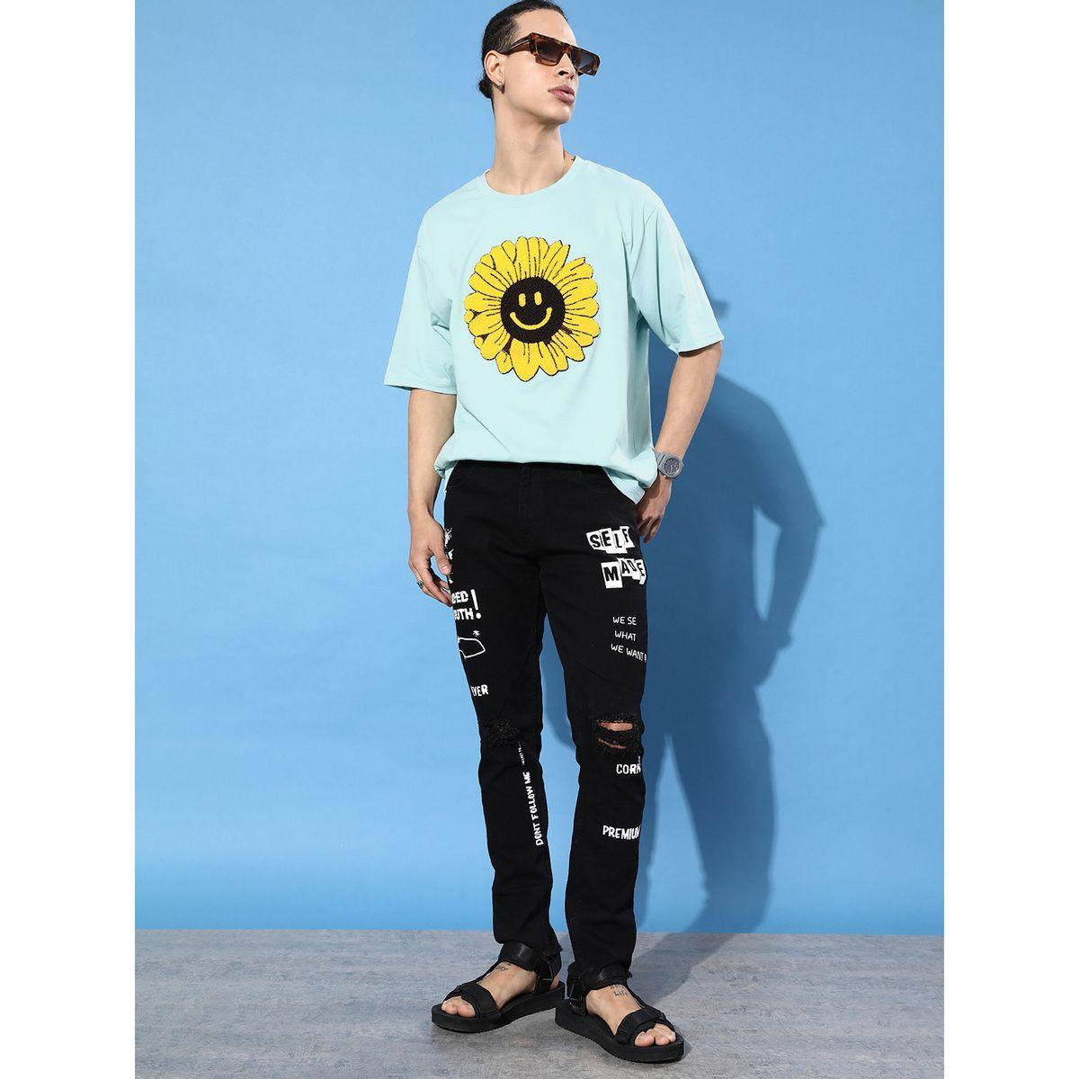 Dillinger X Styli  Oversized Towel Floral Embroidery T-Shirt-men-clothing-tshirtsandpolos-tshirts-image-4