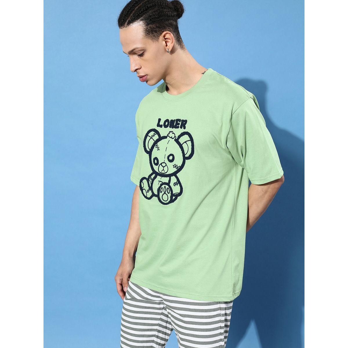 Dillinger Oversized Towel Teddy Embroidery T-Shirt with Long Sleeves-men-clothing-tshirtsandpolos-tshirts-image-1