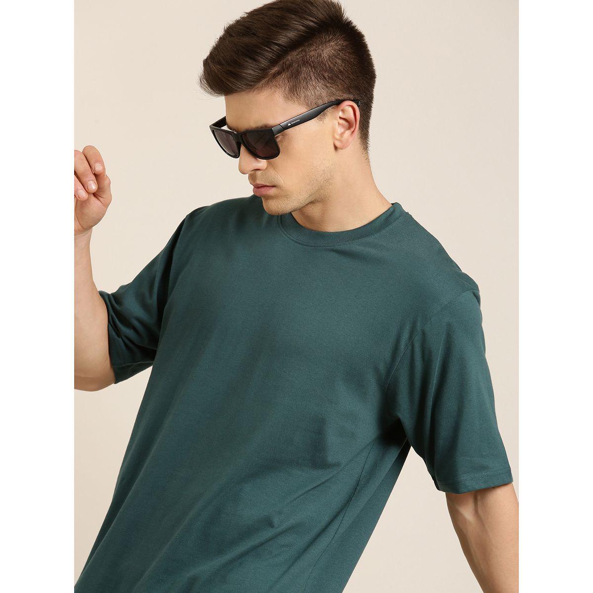 Dillinger Oversized Solid Crew Neck T-Shirt with Short Sleeves-men-clothing-tshirtsandpolos-tshirts-image-2