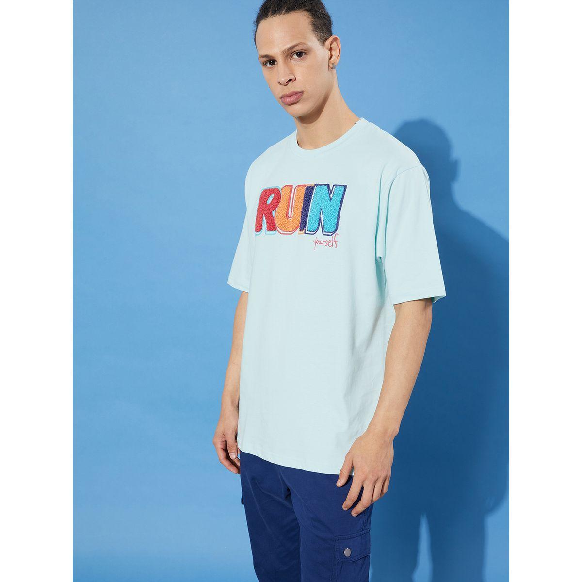 Difference of Opinion Oversized Towel Typographic Embroidered T-Shirt-men-clothing-tshirtsandpolos-tshirts-image-1