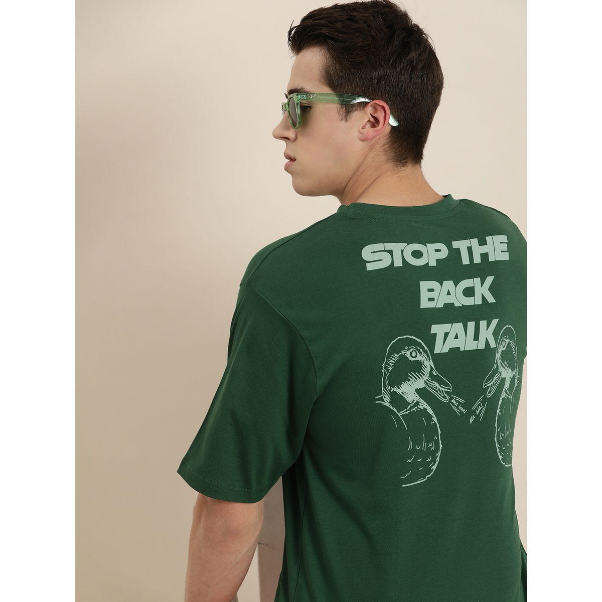 Difference of Opinion Back Slogan Print Oversized T-Shirt with Short Sleeves-men-clothing-tshirtsandpolos-tshirts-image-1