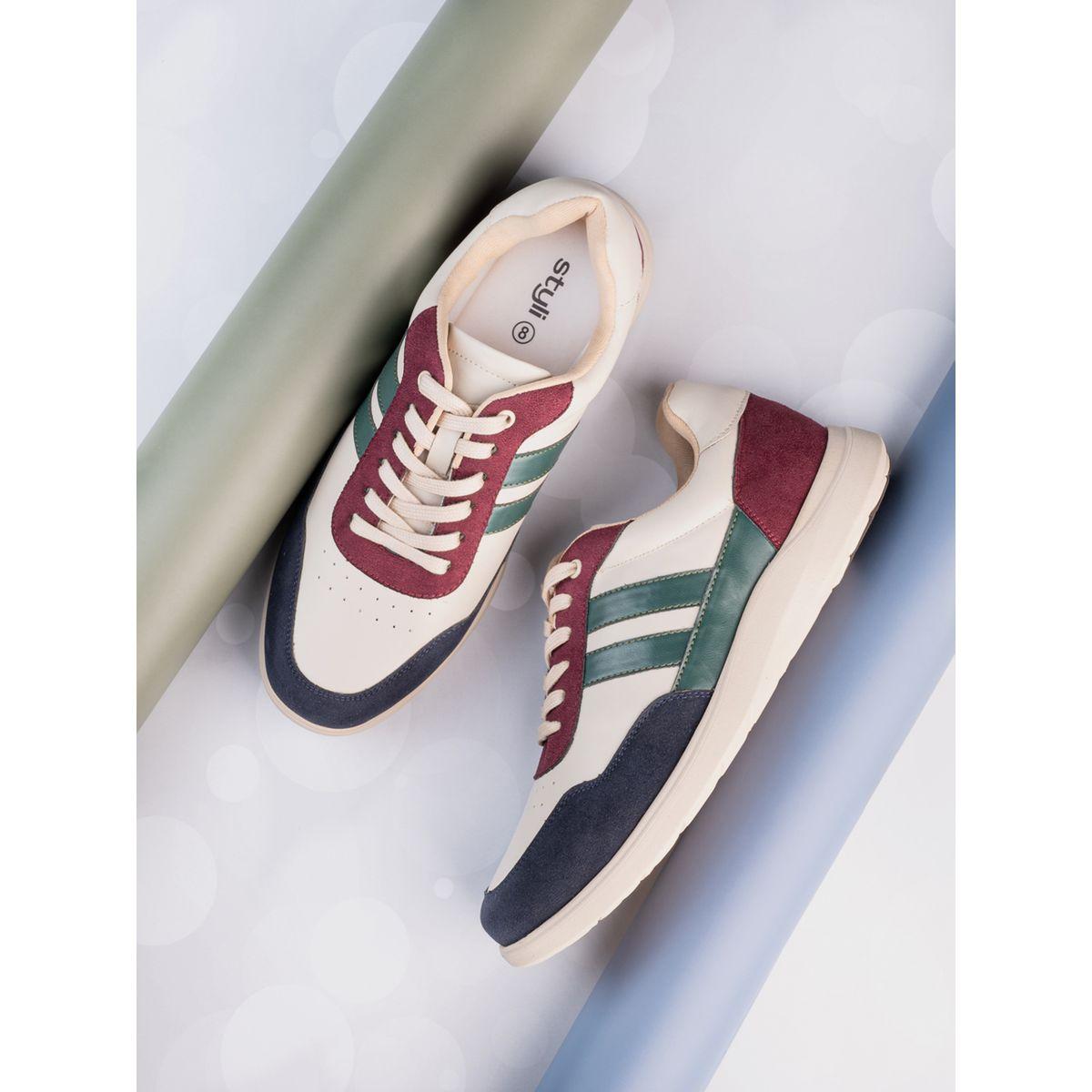حذاء سنيكرز بنمط كتل الالوان ورباط غلق-men-shoes-sneakers-image-2
