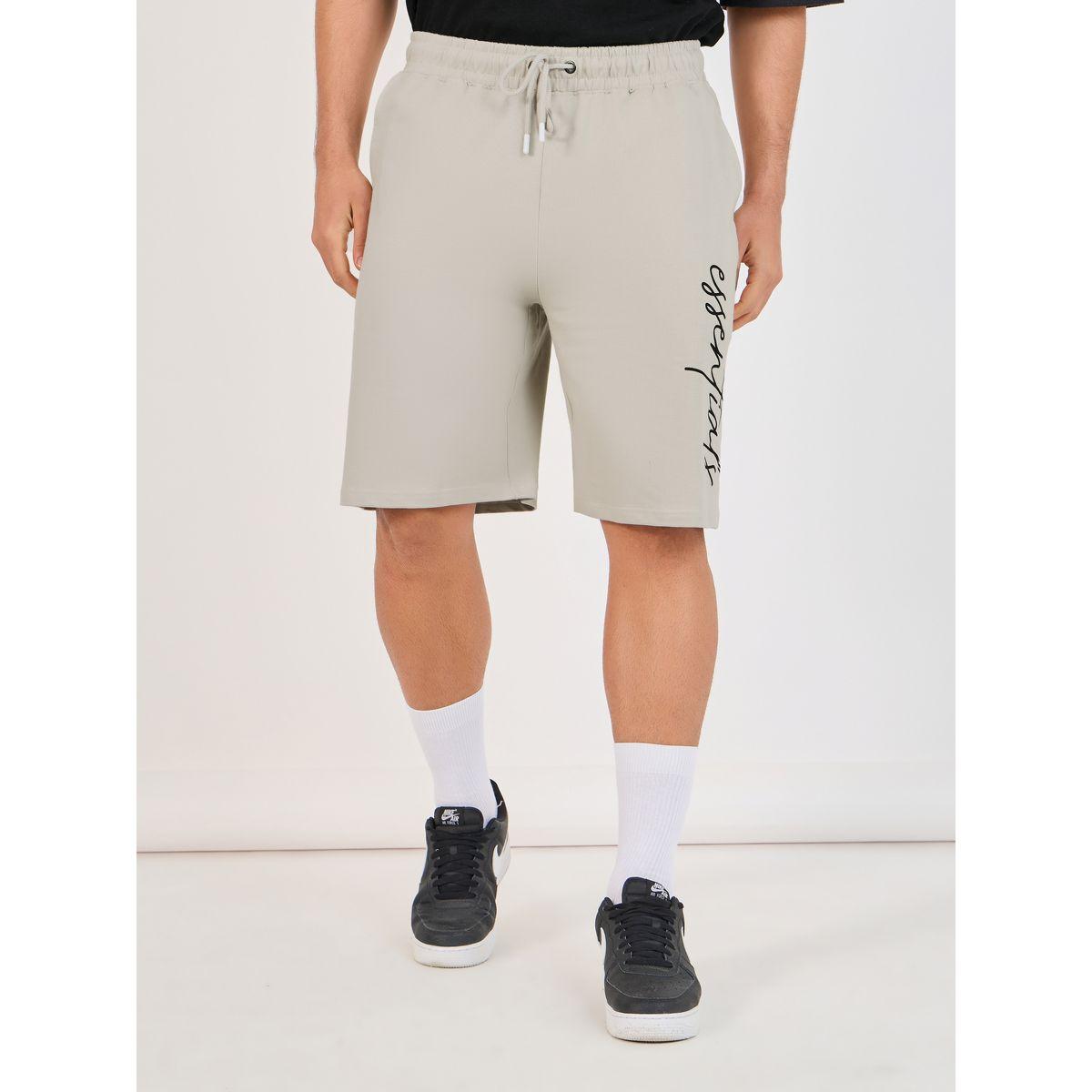 شورت قطن فضفاض بطبعة كتابة-men-clothing-bottoms-shorts-image-3