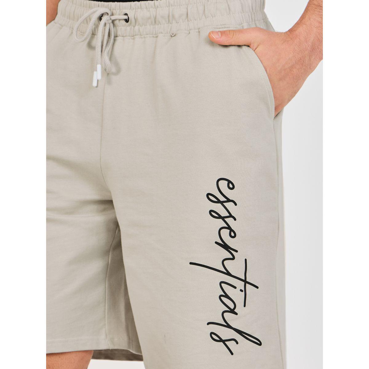 شورت قطن فضفاض بطبعة كتابة-men-clothing-bottoms-shorts-image-4