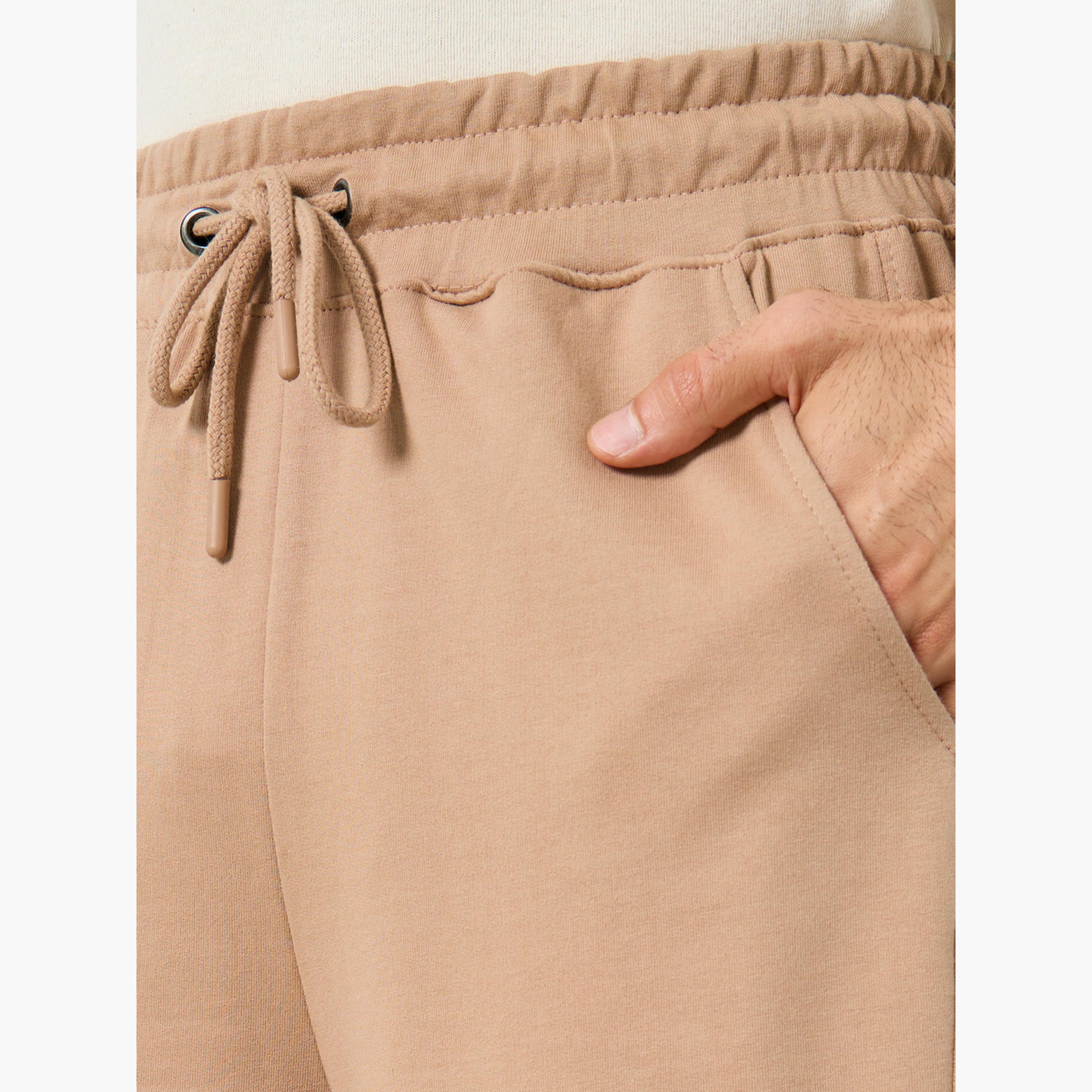 Styli Men Oversized Cotton Terry Block Striped Shorts-men-clothing-bottoms-shorts-image-3