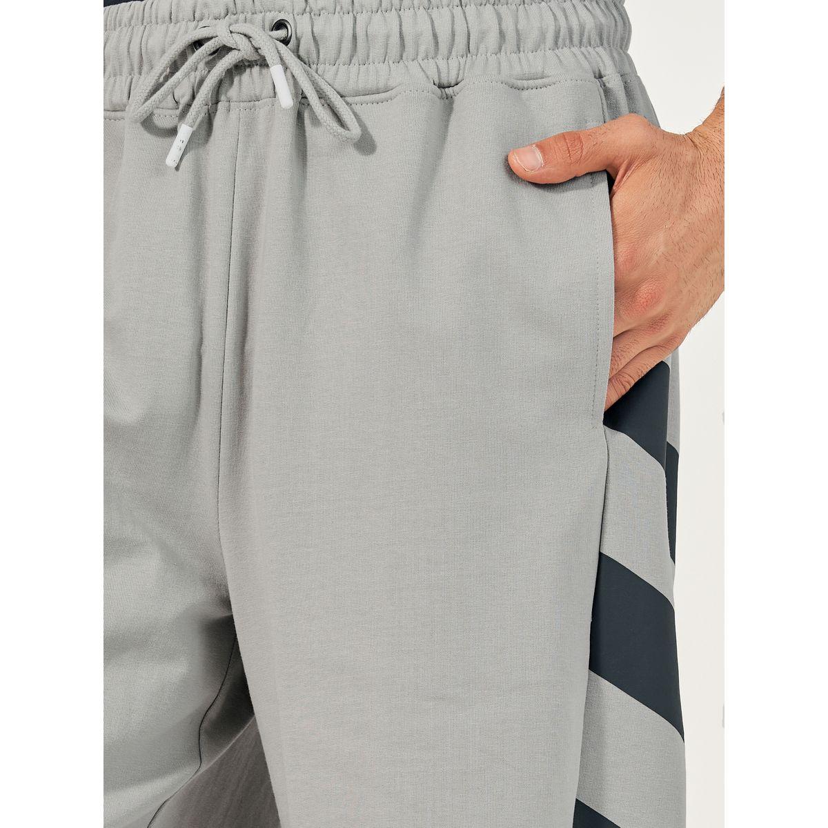 Styli Oversized Cotton Terry Block Striped Shorts-men-clothing-bottoms-shorts-image-4