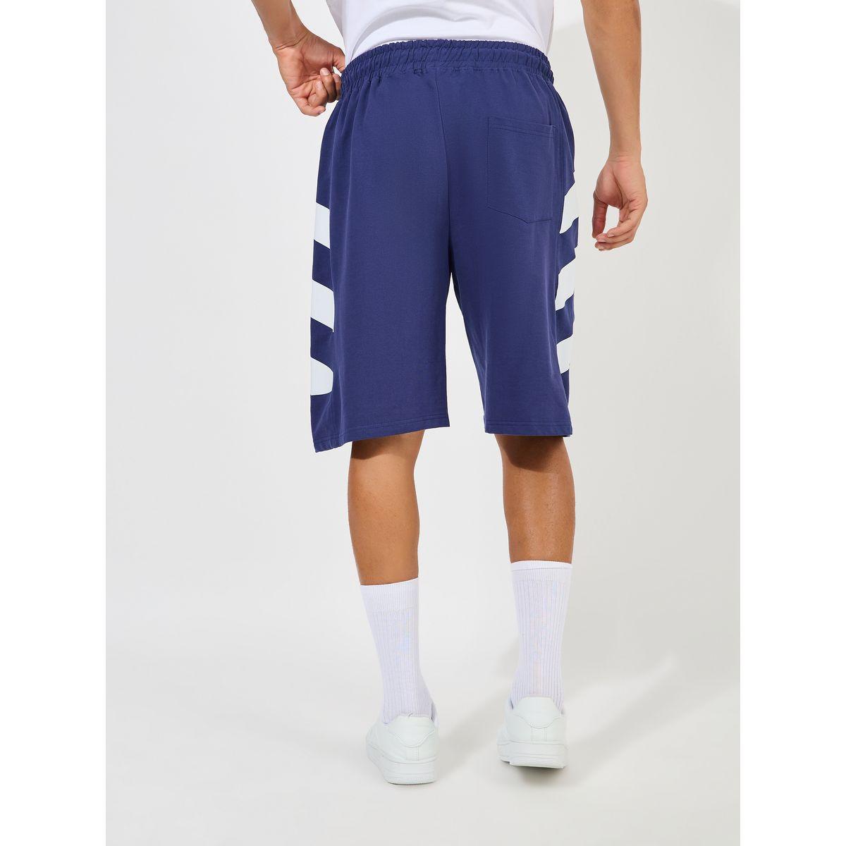 Styli Oversized Cotton Terry Block Striped Shorts-men-clothing-bottoms-shorts-image-4
