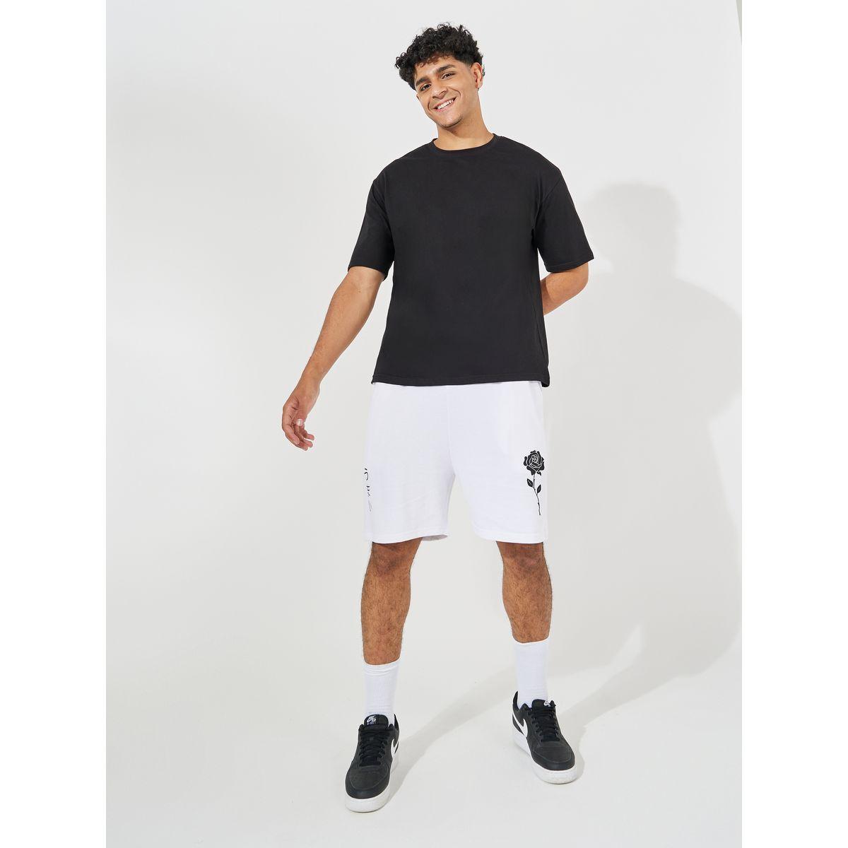 شورت فليس مطبع بزهور مع اربطة-men-clothing-bottoms-shorts-image-2