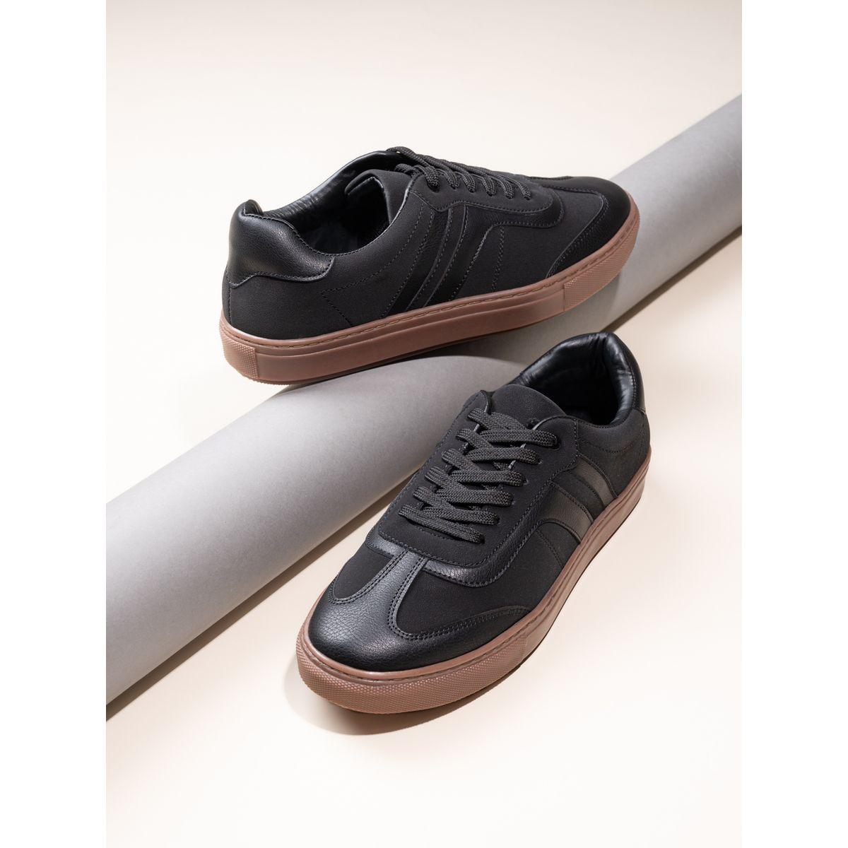 Styli Panelled Rubber Sole Lace Up Sneakers-men-shoes-sneakers-image-1