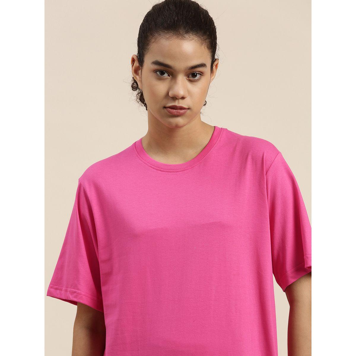 تيشيرت سادة واسع باكمام قصيرة ديلينجر × ستايلي-women-clothing-tshirts-image-1