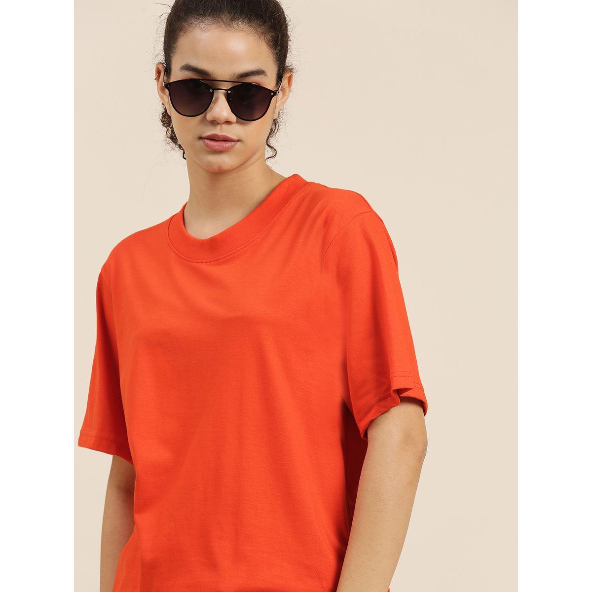 تيشيرت سادة واسع باكمام قصيرة ديلينجر × ستايلي-women-clothing-tshirts-image-2