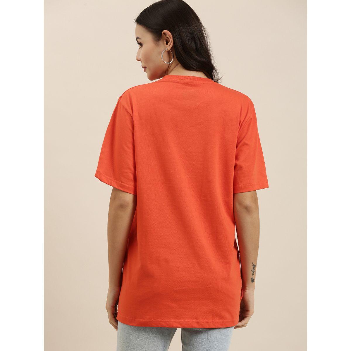 Dillinger Oversized Flower Graphic Print T-Shirt with Drop Shoulder Sleeves-women-clothing-tshirts-image-3