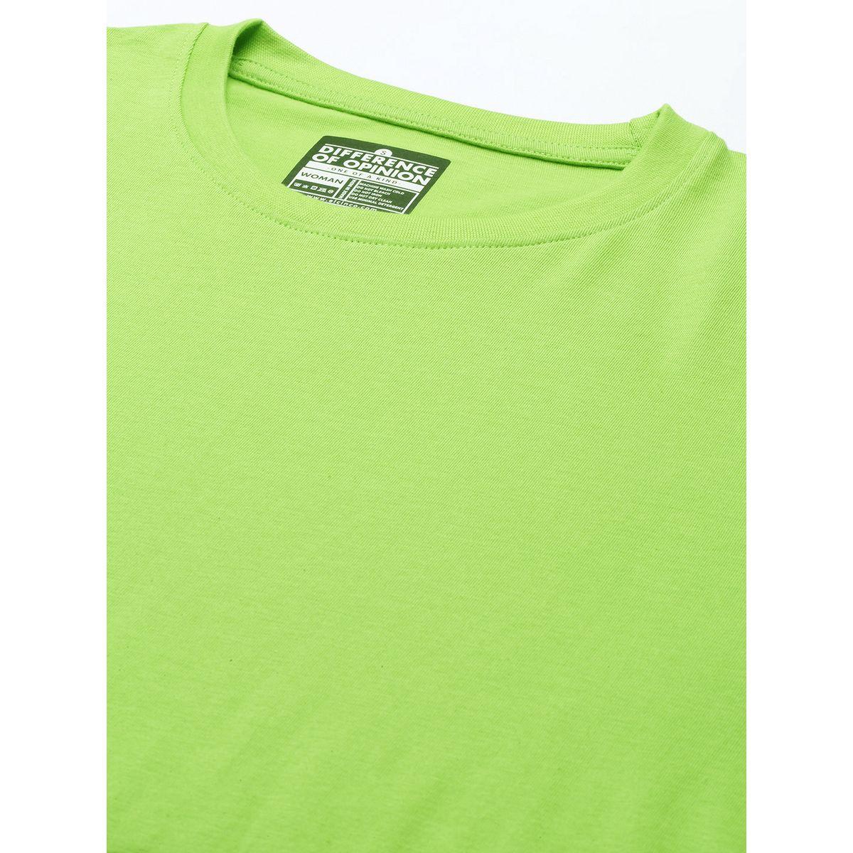 Dillinger X Styli  Oversized Solid T-Shirt with Drop Shoulder Sleeves-women-clothing-tshirts-image-5