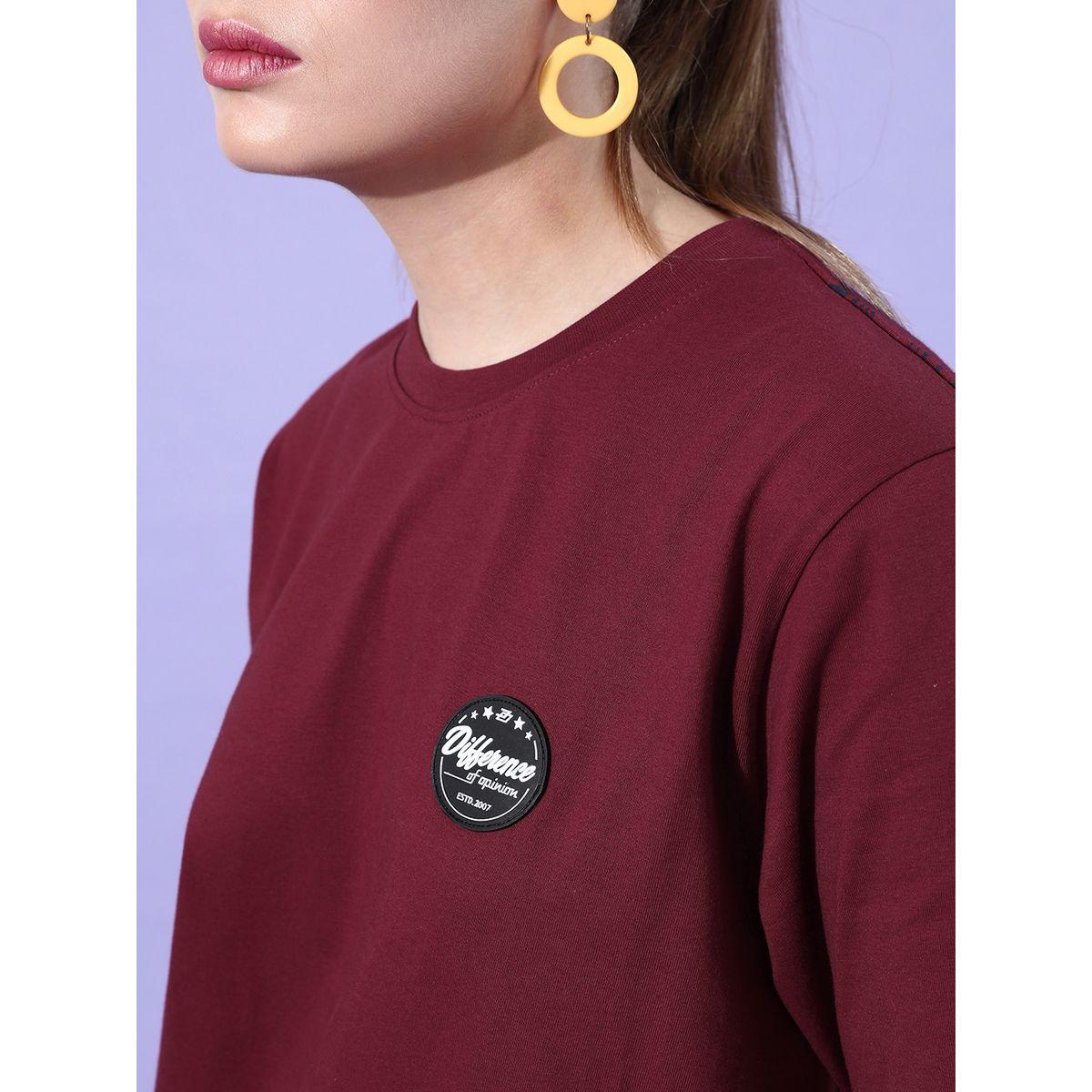 Dillinger X Styli  Oversized Back Graphic Print T-Shirt with Badge Detail-women-clothing-tshirts-image-5