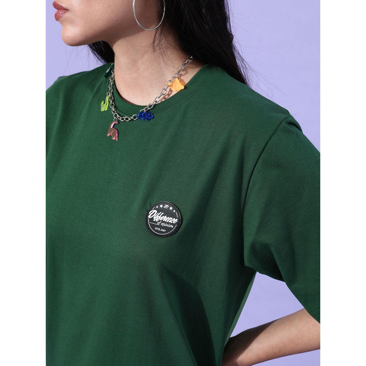 Dillinger X Styli  Oversized Back Graphic Print T-Shirt with Badge Detail-women-clothing-tshirts-image-5