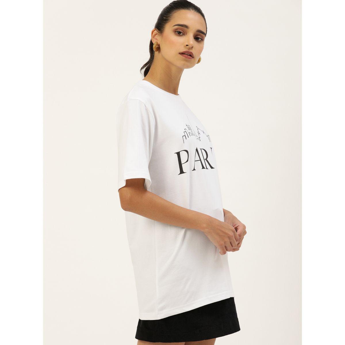 Dillinger X Styli  Oversized Paris Graphic Print T-Shirt with Short Sleeves-women-clothing-tshirts-image-3