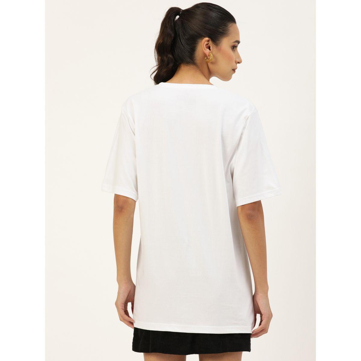 تيشيرت واسع بطبعة تايبوجرافيك مع اكمام قصيرة ديلينجر × ستايلي-women-clothing-tshirts-image-4