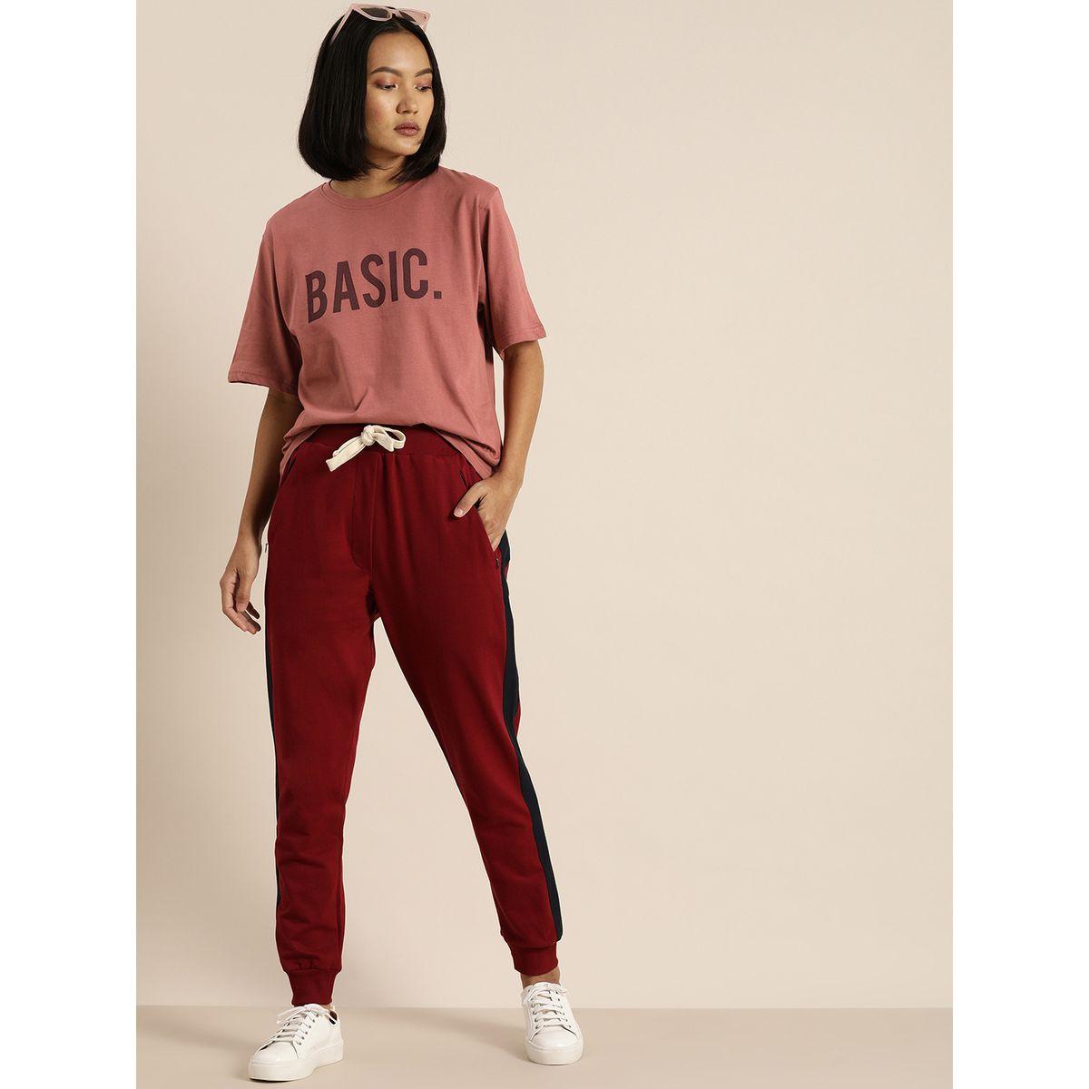 Dillinger Oversized Slogan Print T-Shirt with Short Sleeves-women-clothing-tshirts-image-2