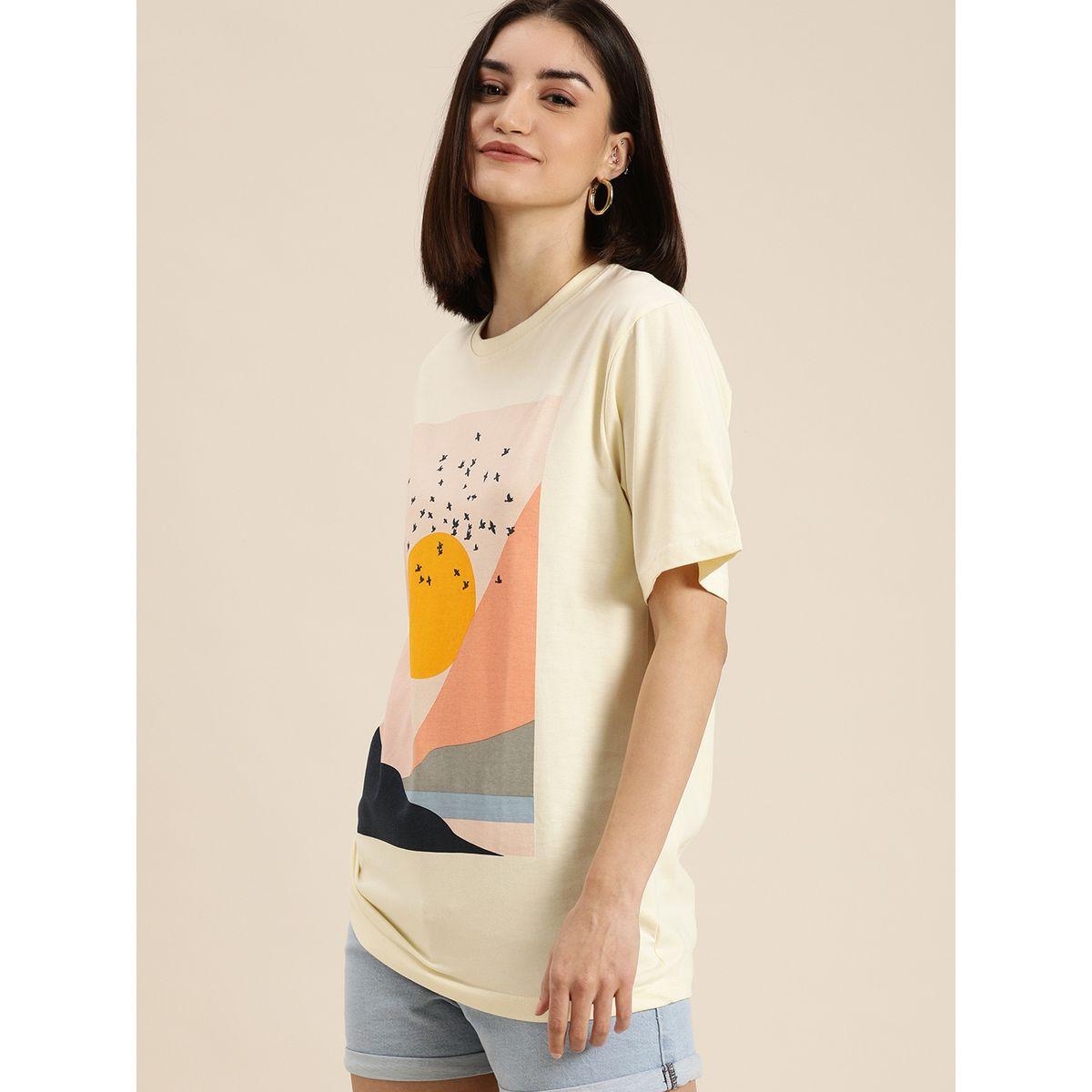 Dillinger X Styli  Oversized Graphic Print T-Shirt with Short Sleeves-women-clothing-tshirts-image-3