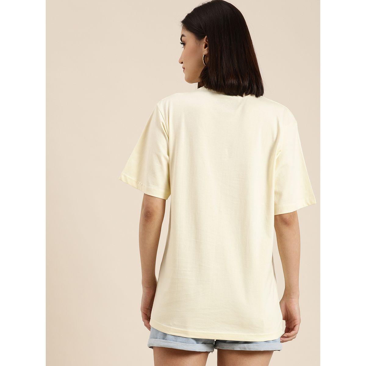 تيشيرت واسع بطبعة جرافيك واكمام قصيرة ديلينجر × ستايلي-women-clothing-tshirts-image-4