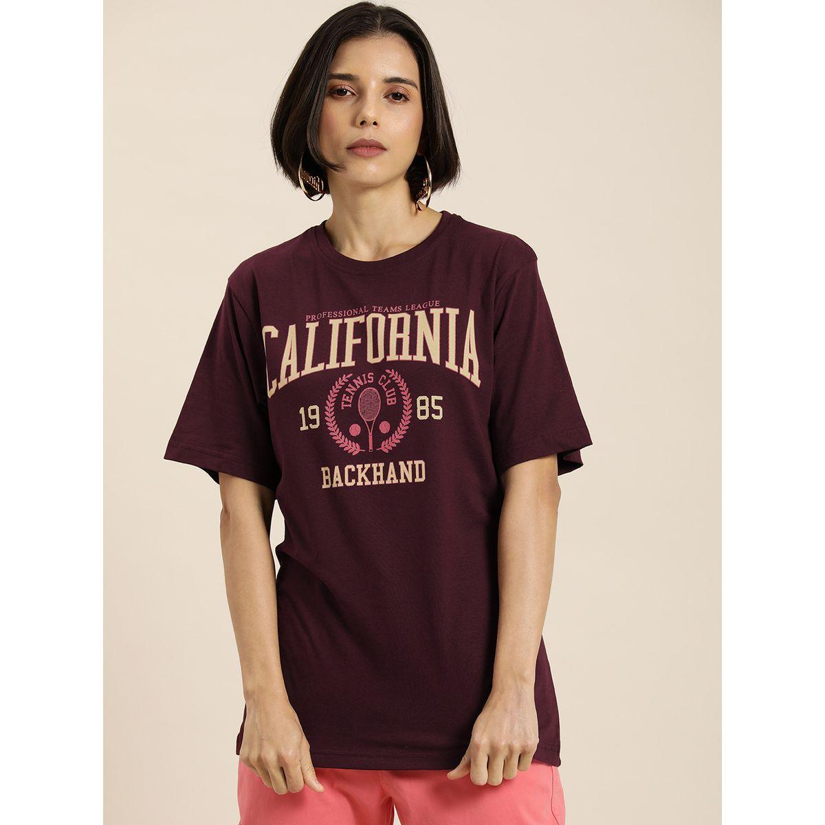 تيشيرت واسع مطبع بطبعة تايبوجرافيك-women-clothing-tshirts-image-1