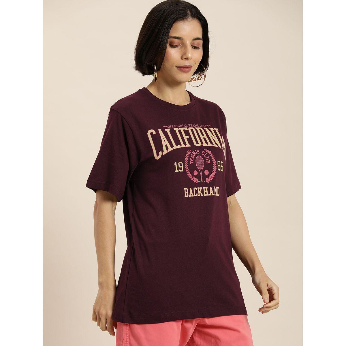 Dillinger Oversized Typographic Print T-Shirt-women-clothing-tshirts-image-4