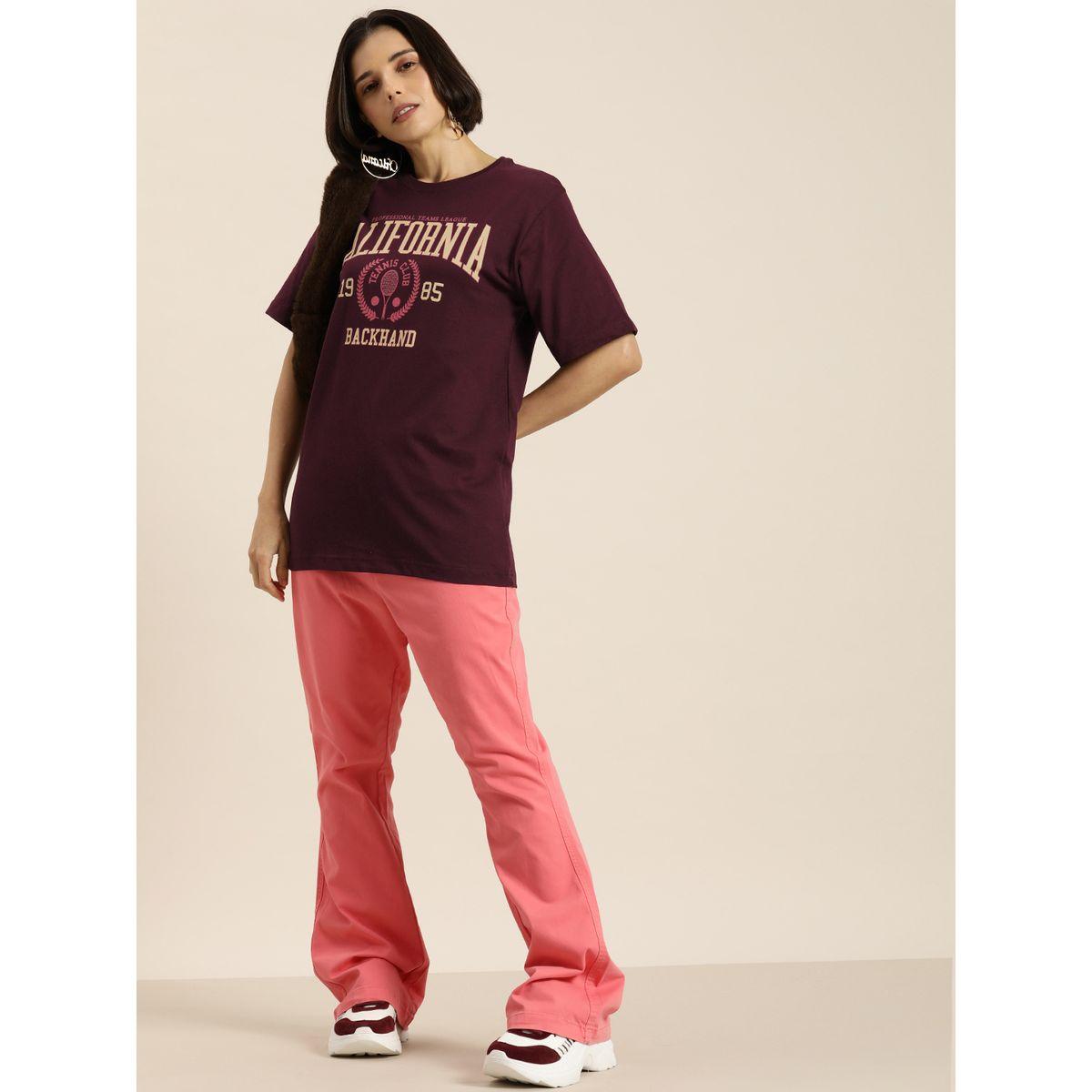 تيشيرت واسع مطبع بطبعة تايبوجرافيك-women-clothing-tshirts-image-6
