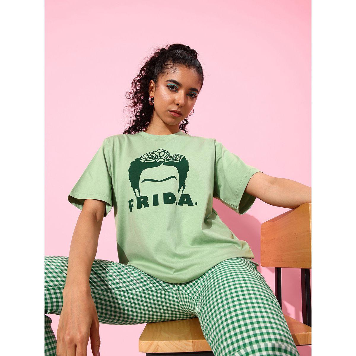 تيشيرت واسع بطبعة جرافيك مع اكمام قصيرة-women-clothing-tshirts-image-1