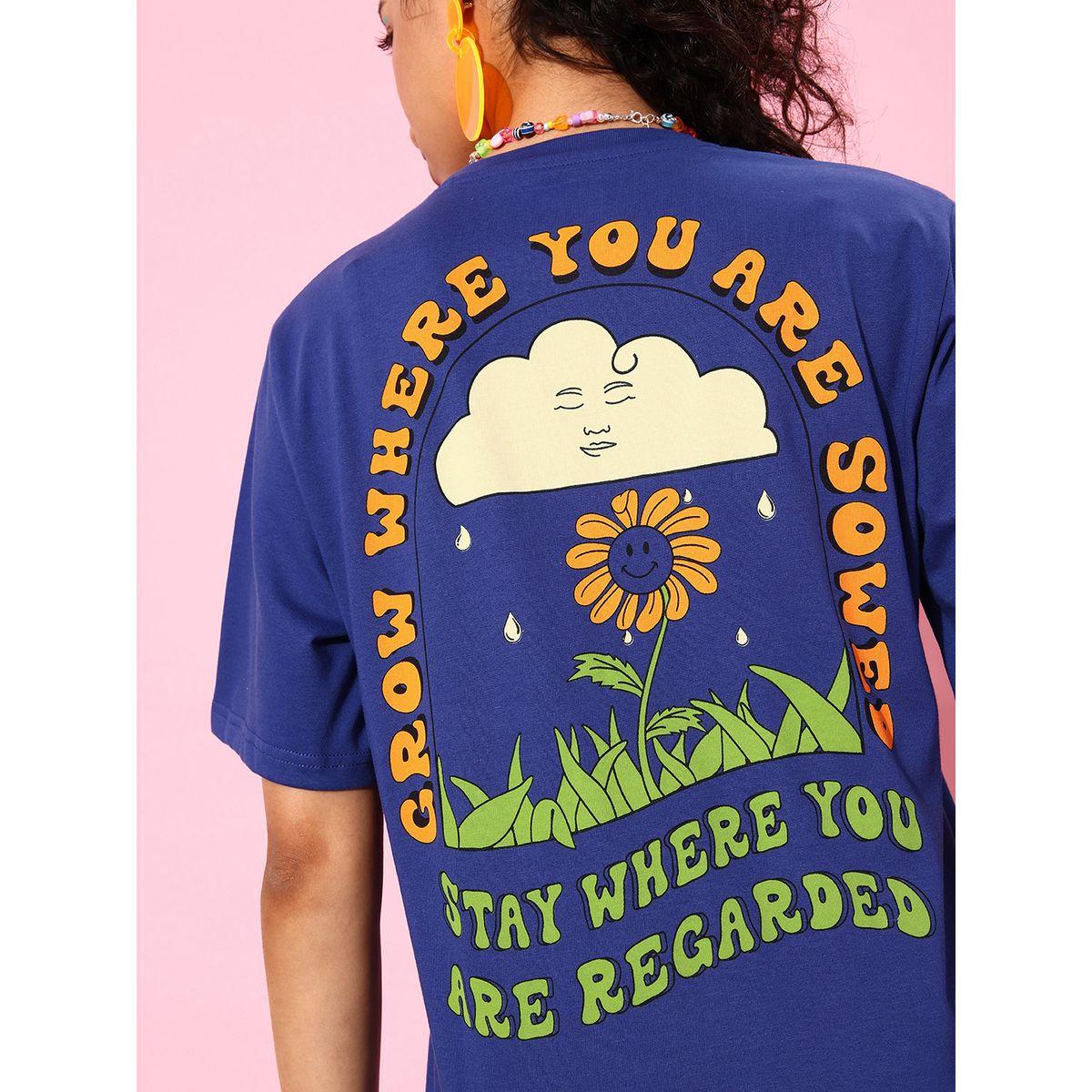 Dillinger X Styli  Oversized Back Slogan Print Longline T-Shirt with Short Sleeves-women-clothing-tshirts-image-5
