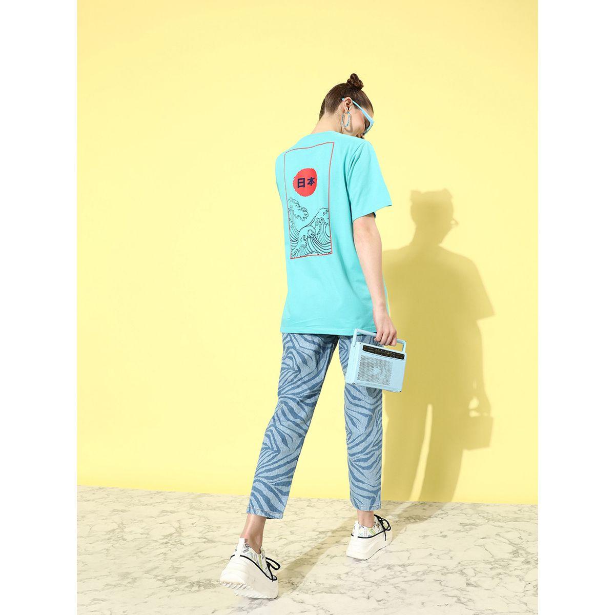 تيشيرت واسع بطبعة جرافيك واكمام قصيرة-women-clothing-tshirts-image-1