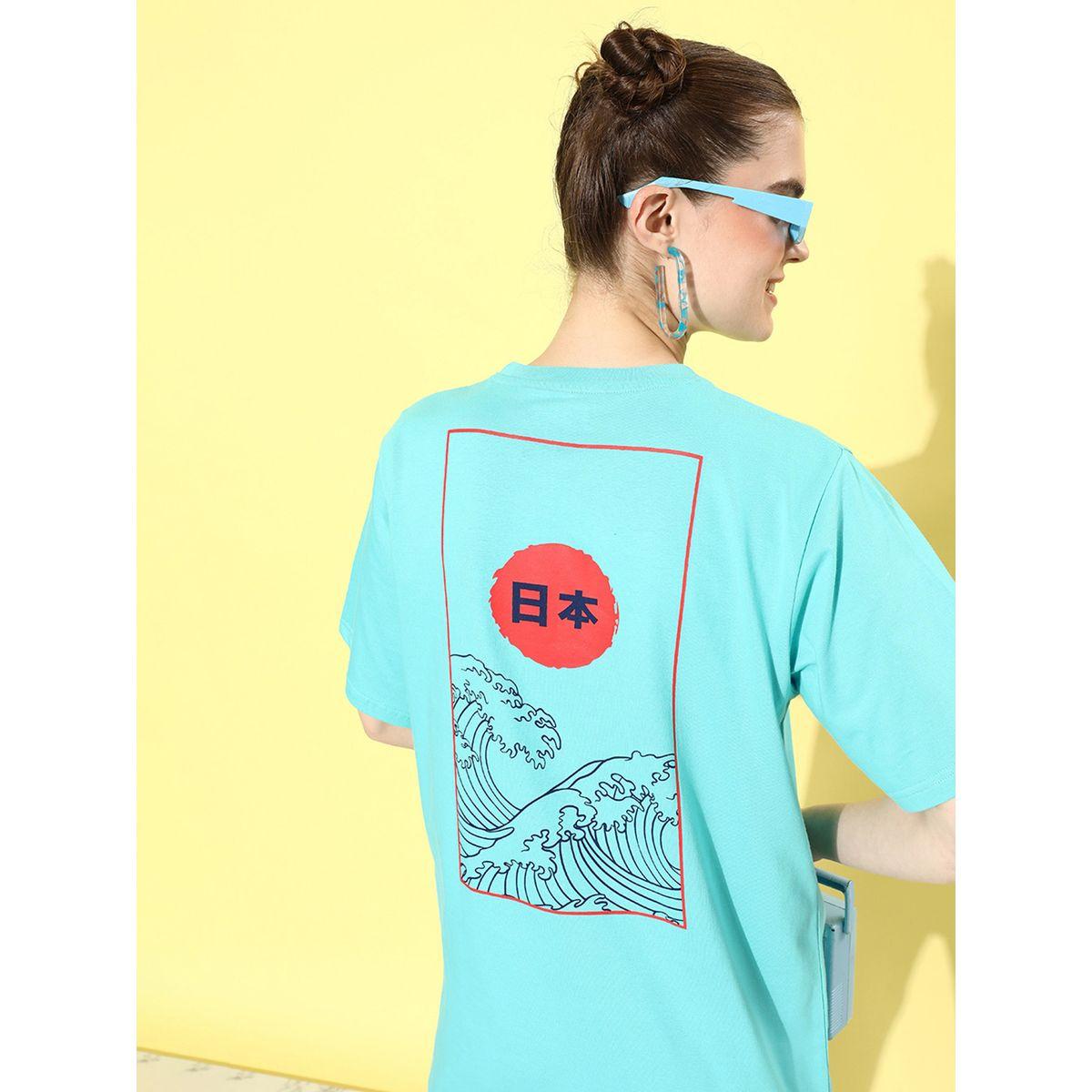 تيشيرت واسع بطبعة جرافيك واكمام قصيرة-women-clothing-tshirts-image-2