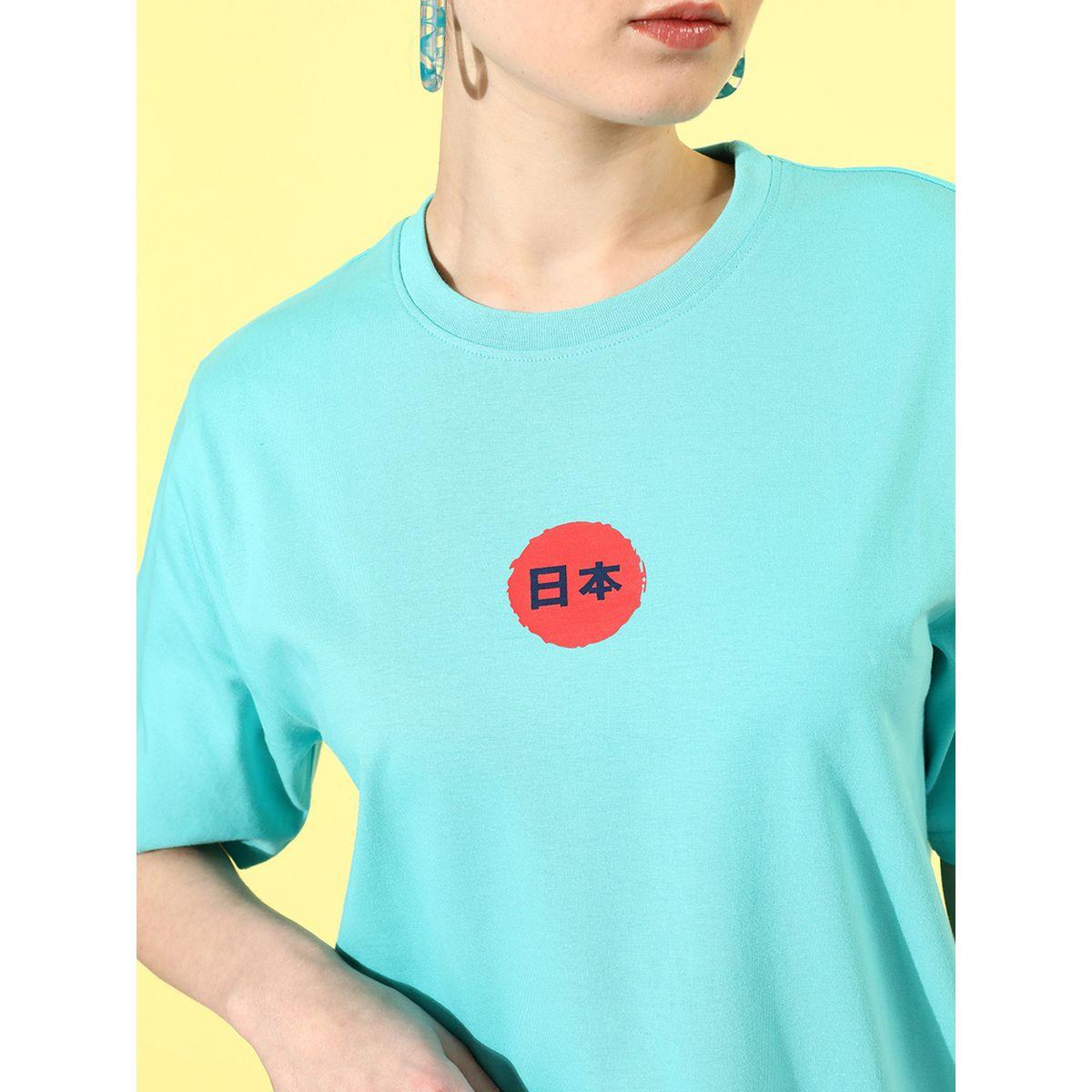 Dillinger Oversized Back Graphic Print T-Shirt with Short Sleeves-women-clothing-tshirts-image-5