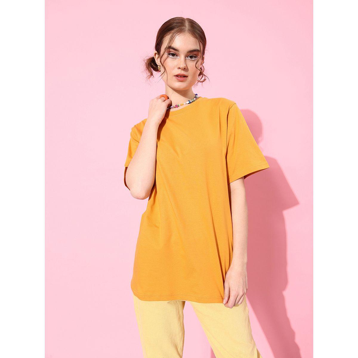 Dillinger Oversized Back City Print T-Shirt with Short Sleeves-women-clothing-tshirts-image-3