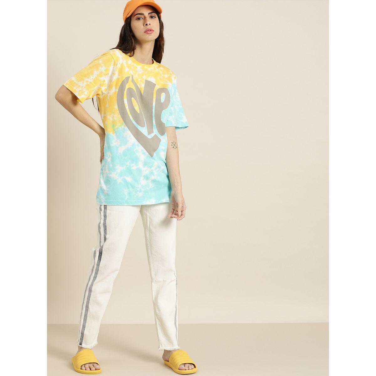 Dillinger Oversized Tie Dye Typography Print T-Shirt-women-clothing-tshirts-image-5