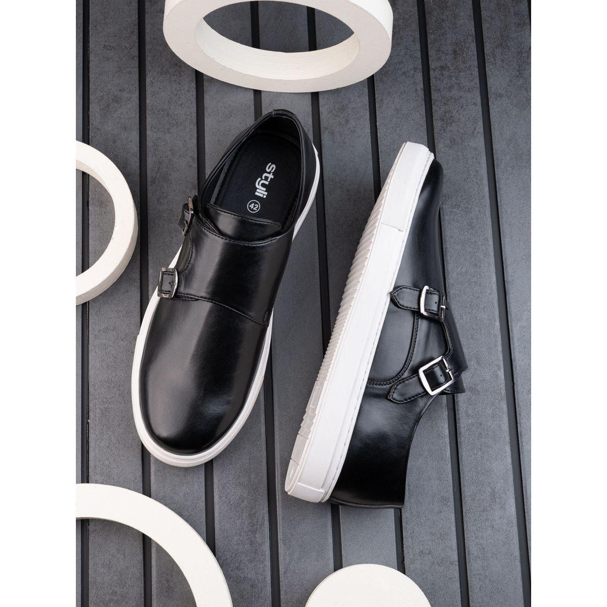 حذاء كاجوال بنعل فلات مع إبزيم-men-shoes-loafersandmoccasins-image-1