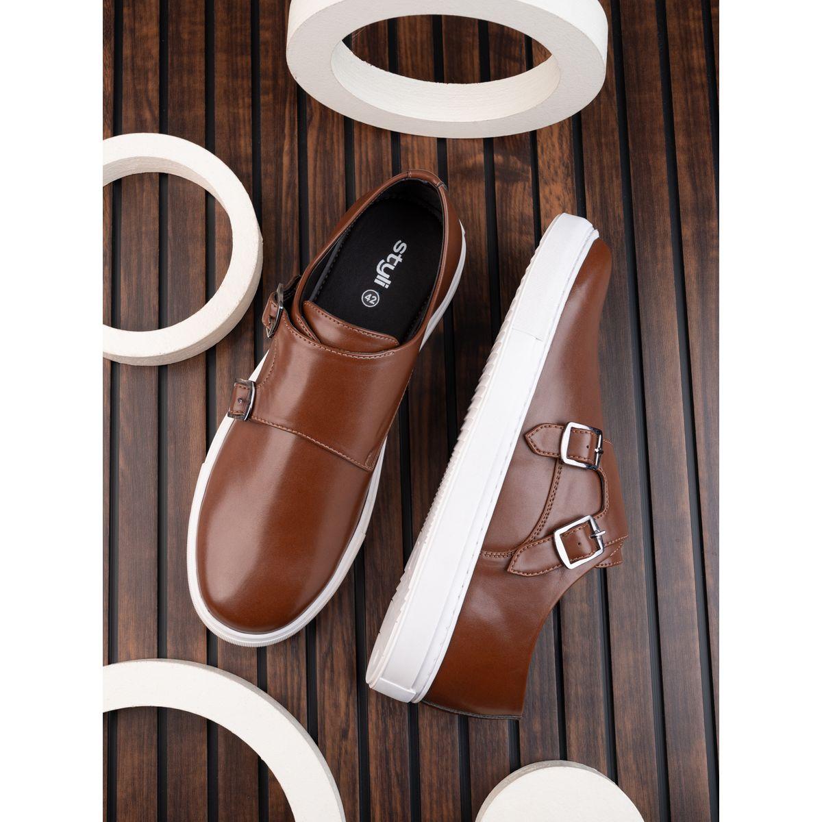 Styli Double Strap Buckled Flat Sole Casual Shoes-men-shoes-loafersandmoccasins-image-1