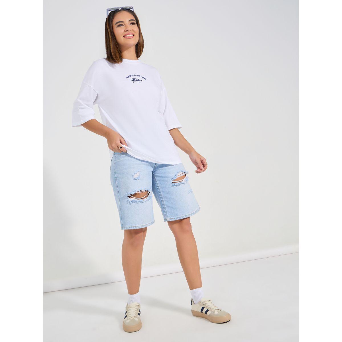 تيشيرت فضفاض مطبع بطبعة جرافيك-women-clothing-tshirts-image-2