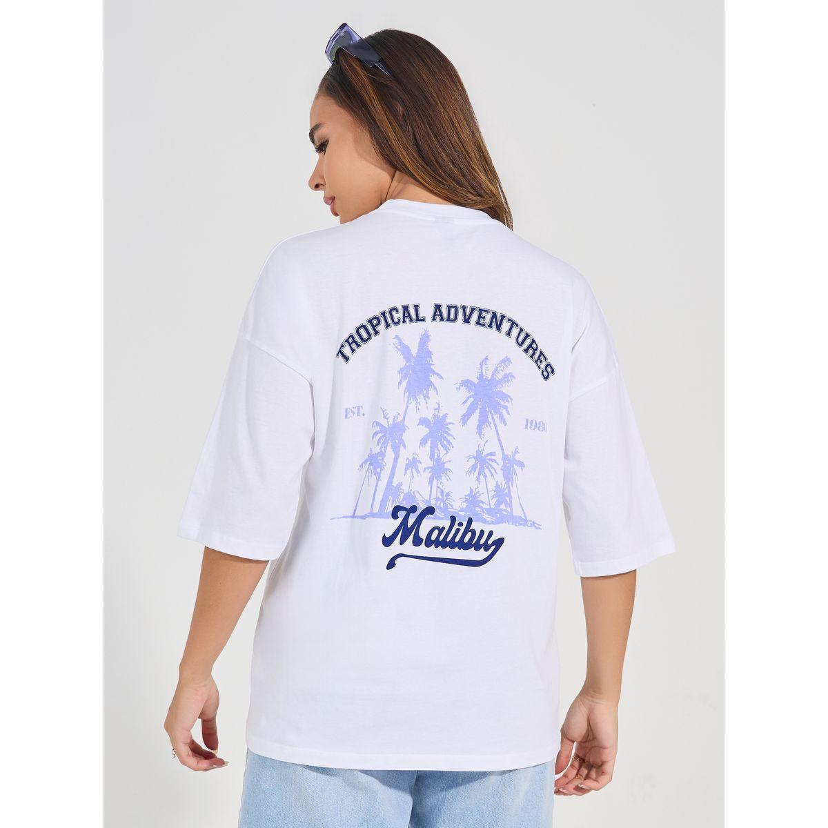 Styli Oversized Graphic Print T-Shirt with Dropped Shoulder-women-clothing-tshirts-image-5
