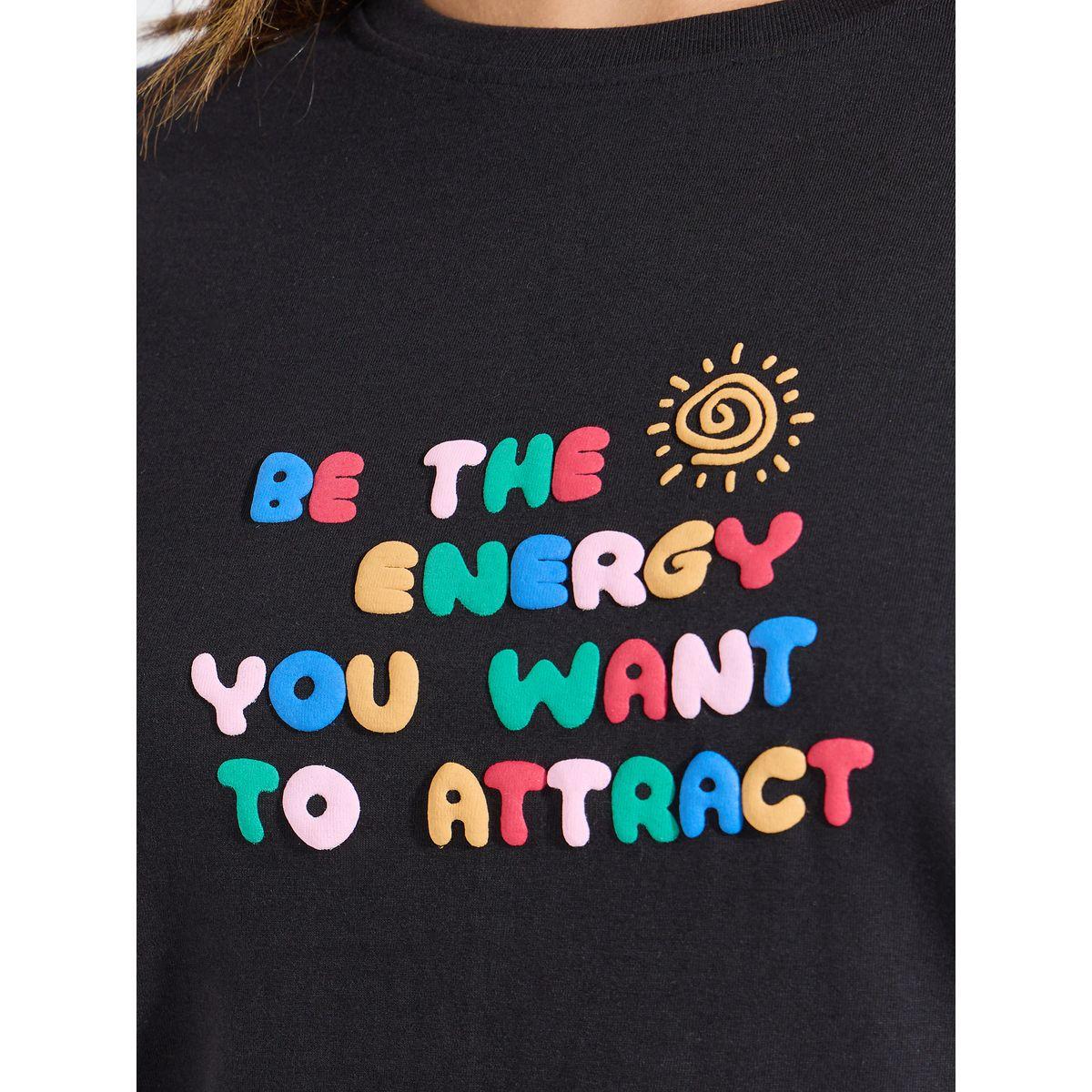 تيشيرت بطبعة كتابة منفوخة وقصة عادية-women-clothing-tshirts-image-4
