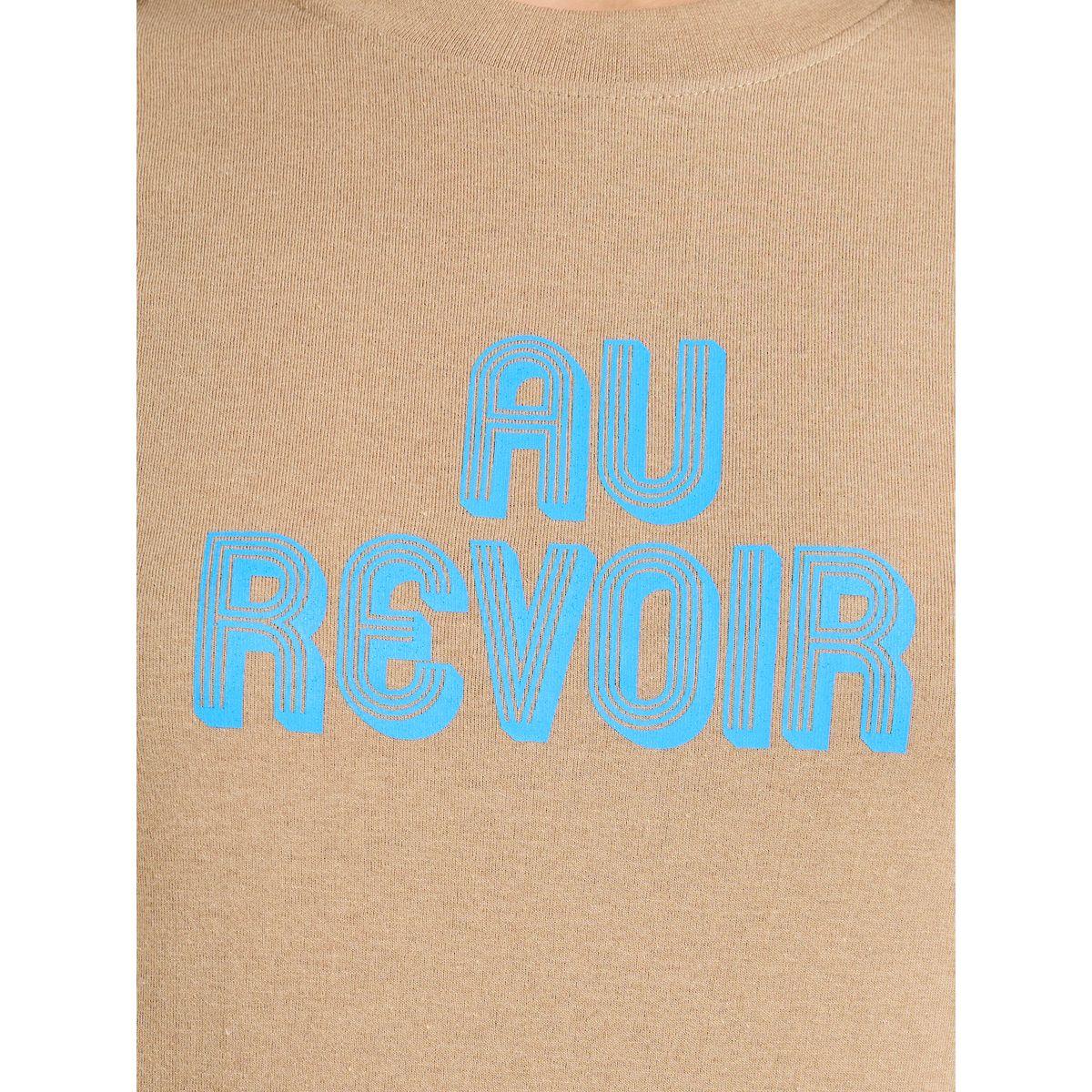 تيشيرت مطبع بكتابة مع قصة عادية-women-clothing-tshirts-image-4