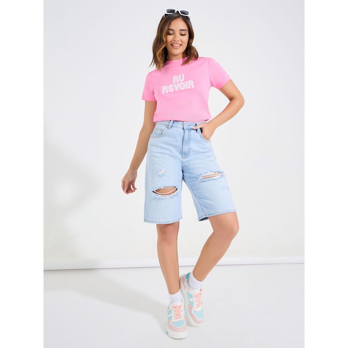 Styli Regular Fit Slogan Print T-Shirt-women-clothing-tshirts-image-2