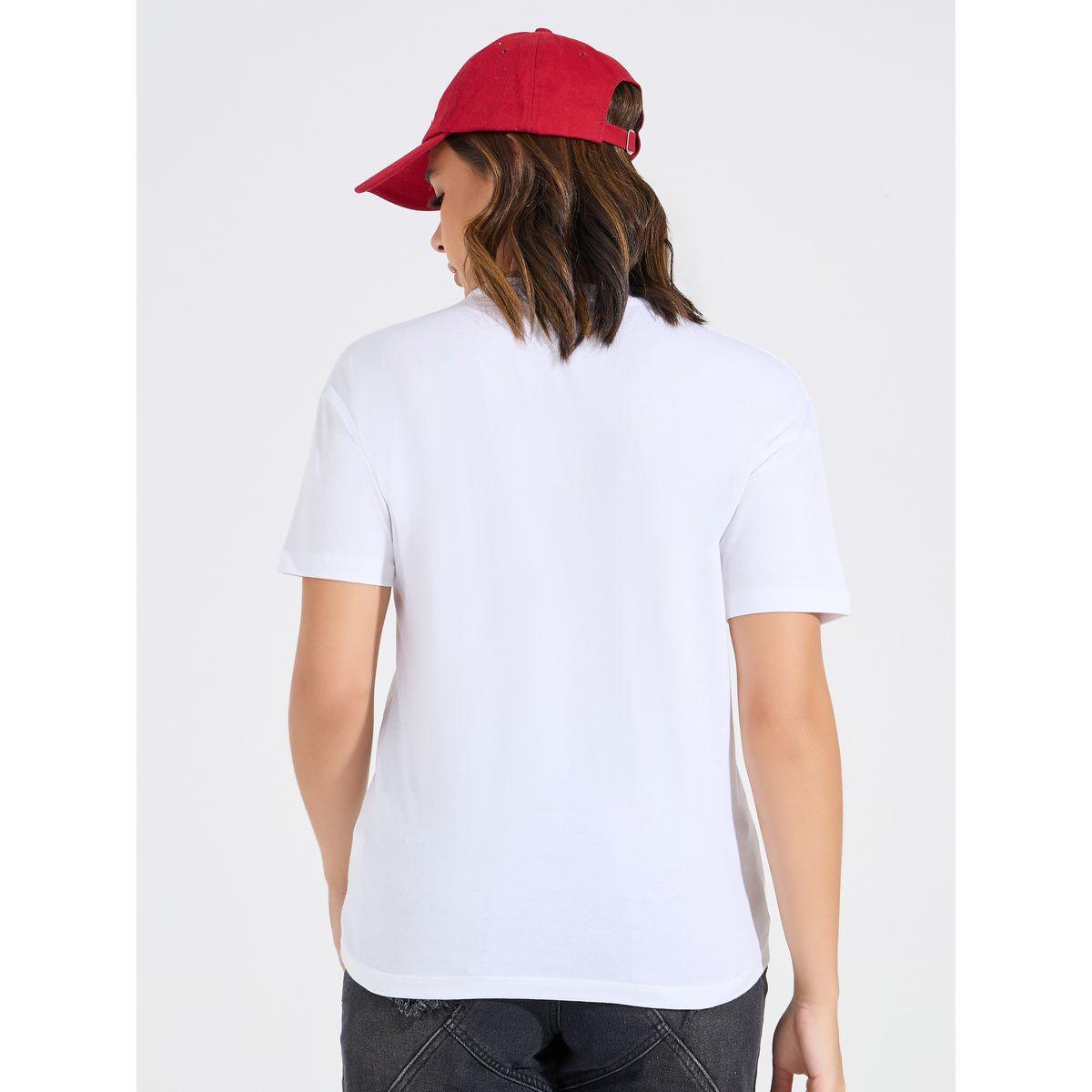 Styli Regular Fit Embroidered Slogan T-Shirt with Dropped Shoulder-women-clothing-tshirts-image-5