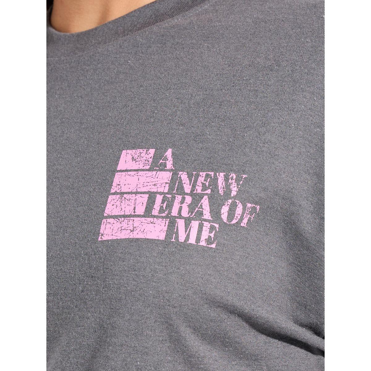 Styli Oversized Distressed Slogan T-Shirt with Dropped Shoulder-women-clothing-tshirts-image-4