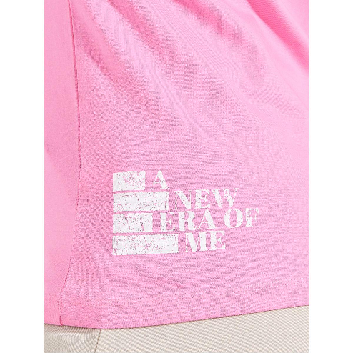 Styli Oversized Distressed Slogan T-Shirt with Dropped Shoulder-women-clothing-tshirts-image-5